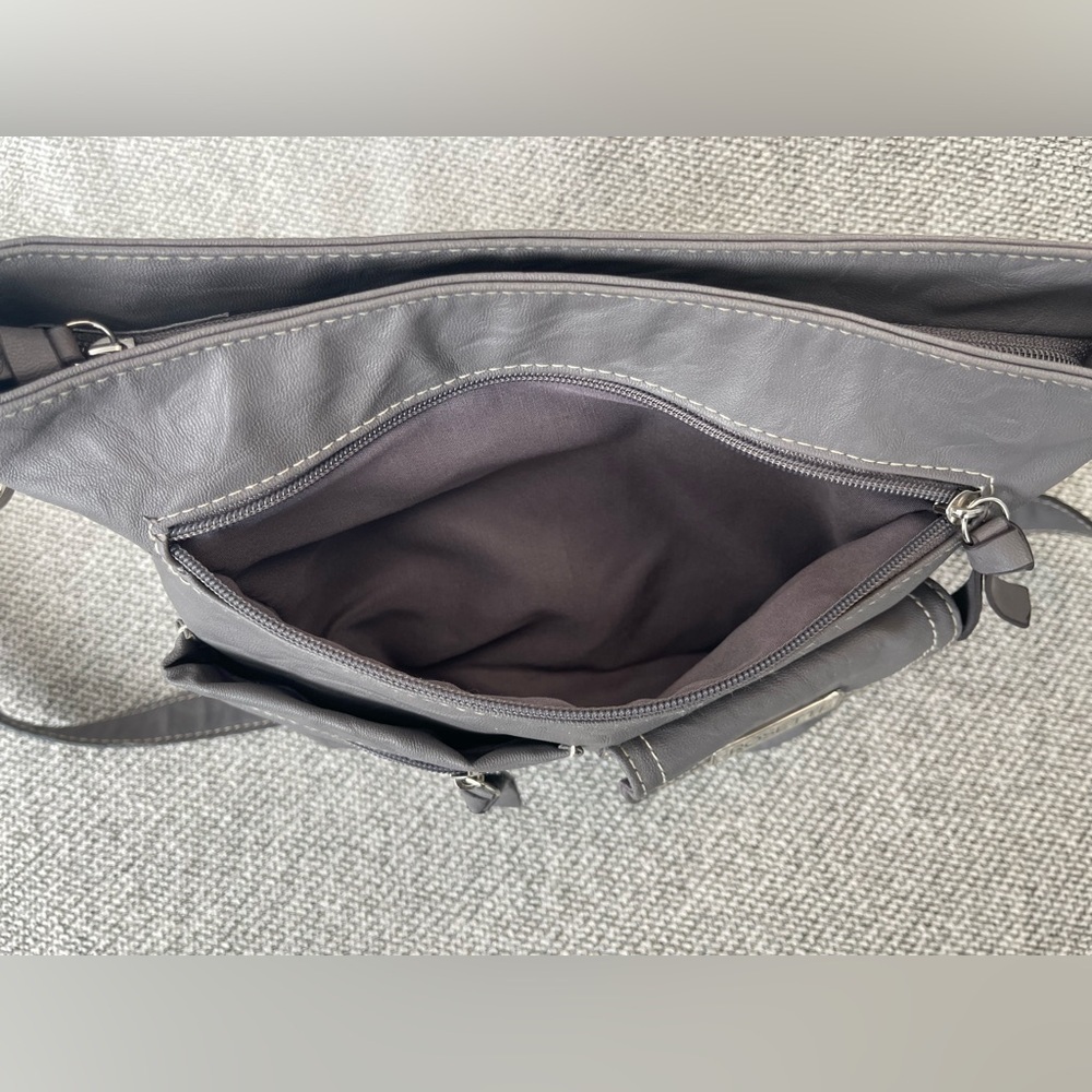 Rosetti Gray Crossbody Bag with Adjustable Strap - Picture 9 of 16